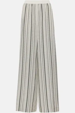 Joseph Hulin striped silk crÃªpe wide-leg pants
