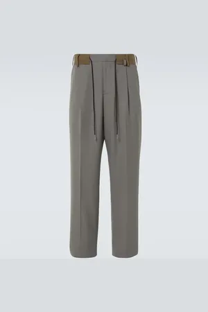SACAI Mid-rise wide-leg pants
