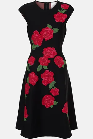Carolina Herrera Floral jacquard midi dress