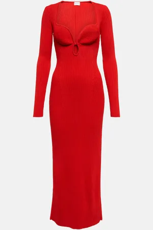 MAGDA BUTRYM Cutout ribbed-knit midi dress