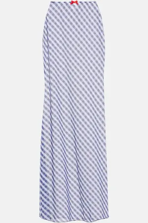 Bananhot Solay striped sheer maxi skirt