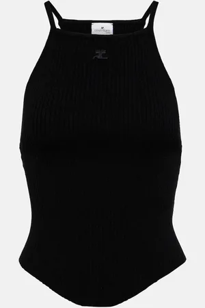 Courrèges Ribbed-knit tank top
