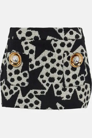 AREA Embellished jacquard miniskirt
