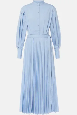 Altuzarra Binoche plissÃ© cotton-blend midi dress