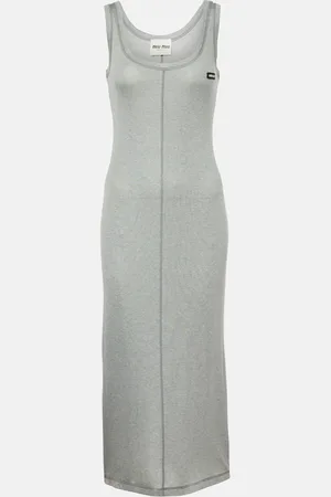 Miu Miu Knitted silk midi dress