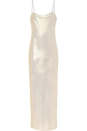 Balmain LamÃ© slip dress