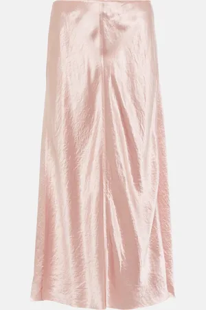 Vince Slip satin midi skirt