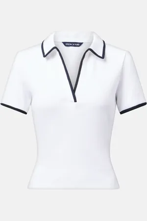 VERONICA BEARD Kearney cotton-blend polo shirt