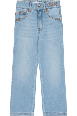 Chloé Embroidered straight-leg jeans