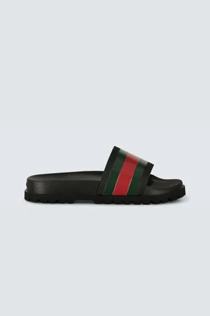 Gucci Striped Web slide sandals