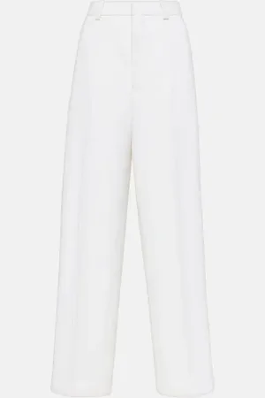 Ami High-rise wool-blend wide-leg pants
