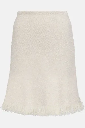 Chloé Fringed bouclÃ© miniskirt