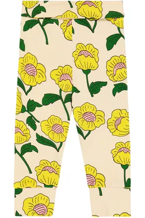 Mini Rodini Baby Flowers cotton-blend leggings