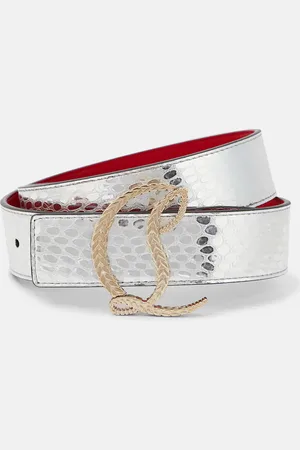 Christian Louboutin CL 35mm metallic leather belt