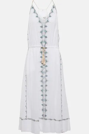 Marant Etoile Siana embroidered cotton midi dress