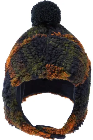 1+ IN THE FAMILY Baby Gigi checked faux shearling ski mask