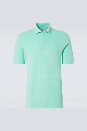 FEDELI Cotton terry polo shirt