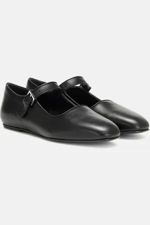 The Row Ava leather ballet flats