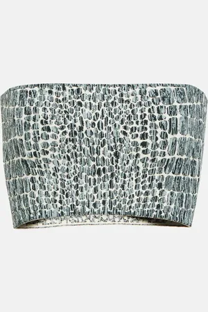 Alaïa Croc-effect bandeau top