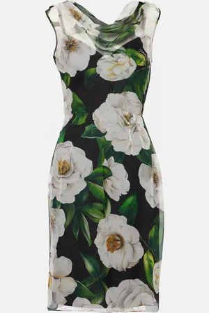 Dolce & Gabbana Floral silk chiffon cocktail dress