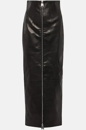 Khaite Ruddy high-rise leather maxi skirt