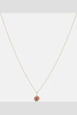 Sydney Evan Evil Eye 14kt and diamond necklace