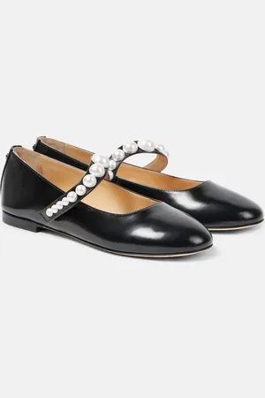 Mach & Mach Sirene embellished leather Mary Jane flats