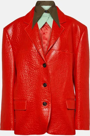 Prada Single-breasted leather jacket