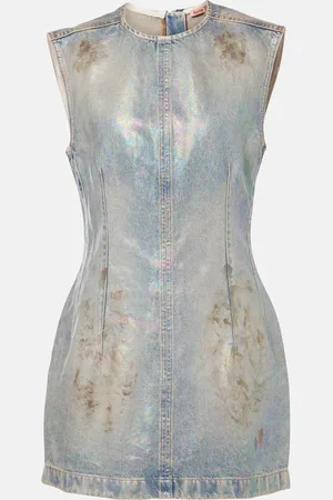 Acne Studios Coated denim twill minidress