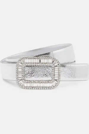 Roger Vivier Pilgrim metallic leather belt