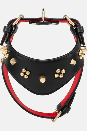 Christian Louboutin Loubiharness embellished leather dog harness