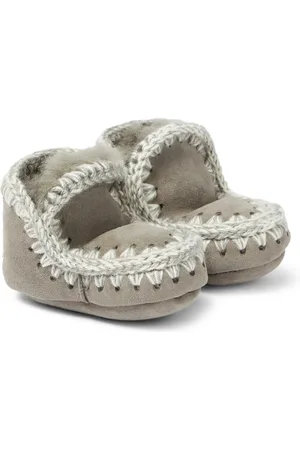 Mou Baby shearling-lined suede booties