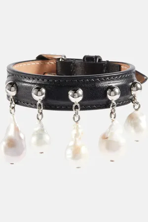 Alaïa Mother-of-pearl leather bracelet