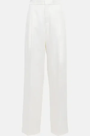 Chloé Mid-rise straight linen pants