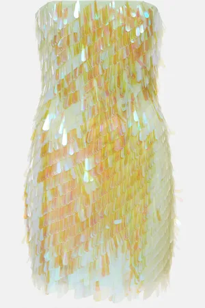 The Attico Embellished silk minidress