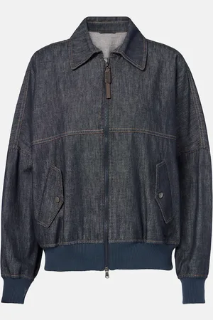 Brunello Cucinelli Denim bomber jacket