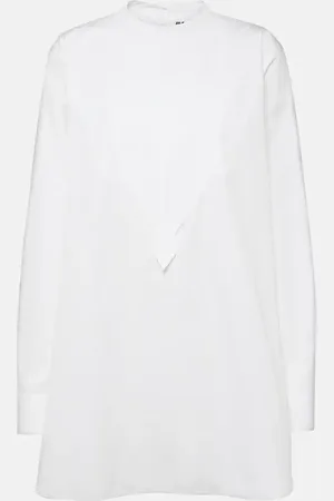 Jil Sander Embroidered cotton poplin blouse