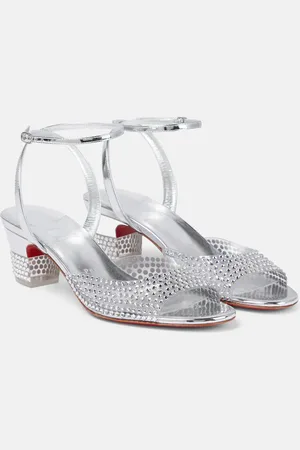 Christian Louboutin Cassandrissima embellished PVC sandals