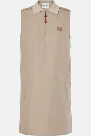 Miu Miu Panama cotton-blend minidress
