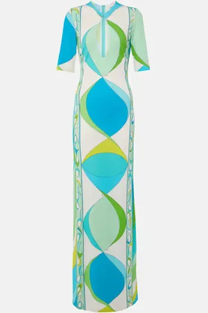 Puccini Cutout printed maxi dress
