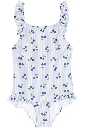 BONPOINT Acapulco printed ruffled swimsuit