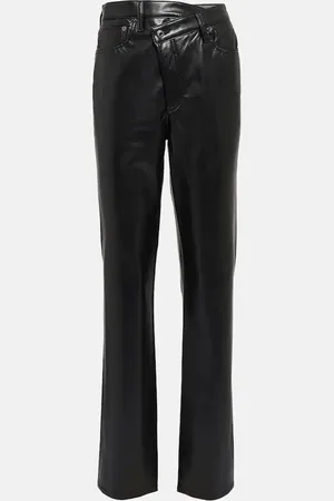 AGOLDE Criss-Cross high-rise faux leather pants