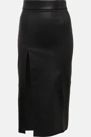 Stouls Lea leather midi skirt