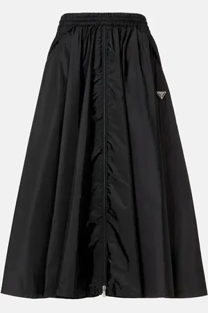 Prada Logo Re-Nylon midi skirt