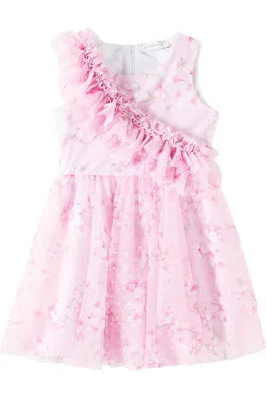 MONNALISA Floral tulle dress