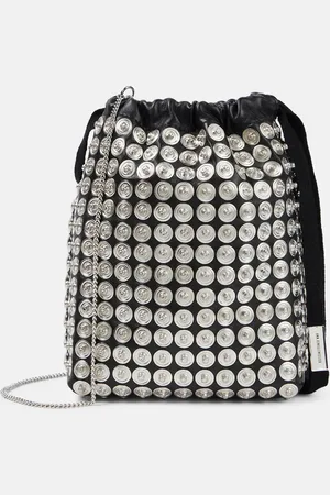 ANN DEMEULEMEESTER Edia Mini embellished leather bucket bag