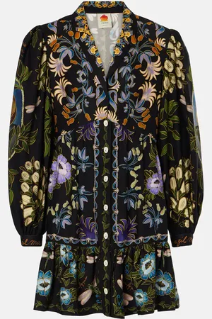 Farm Rio Winter Garden floral minidress