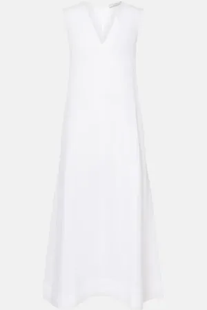 ASCENO Nisha linen midi dress
