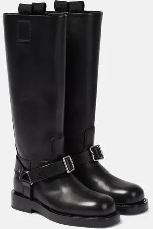 Burberry Saddle leather knee-high boots