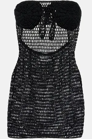 ANNA KOSTUROVA Camellia cotton crochet minidress